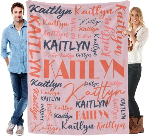 Vista 37 de Manta personalizada para niños y adultos, manta personalizada con nombre, manta de franela personalizada con nombre, manta personalizada con nombre