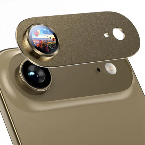 Vista 53 de Uyiton Compatible con iPhone 17 Protector de Lente de Cámara - [No es Fácil de Romper][Fuerte Adsorción][Compatible con Fundas] Protector de Cámara