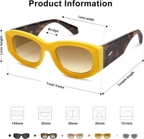 Vista 4 de SOJOS Gafas de sol para mujer de moda 2023