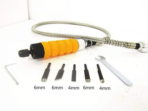 Vista 4 de Máquina eléctrica para tallar cincel para tallar madera cincel de la carpintería (Host + cincel + eje)