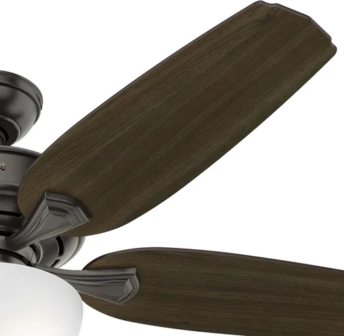 Vista 9 de Hunter Ventilador de techo LED de bronce noble casual de 54 pulgadas para interiores con aspas reversibles, kit de luz, motor reversible