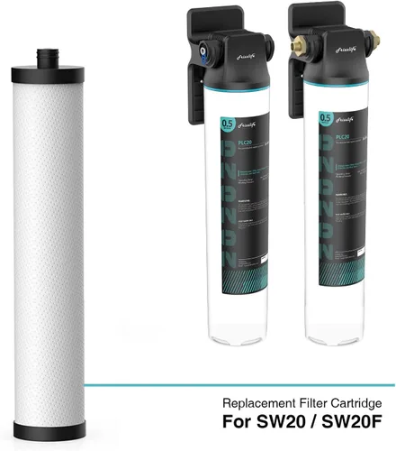Vista 2 de Frizzlife Cartucho de filtro de reemplazo PLC20 para SW20 y SW20F debajo del sistema de filtro de agua del fregadero