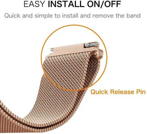 Vista 6 de Koreda - Juego de 2 correas compatible con reloj Samsung Galaxy de 1.654 pulgadas, Galaxy Active, 0.787 pulgadas de correa de acero inoxidable
