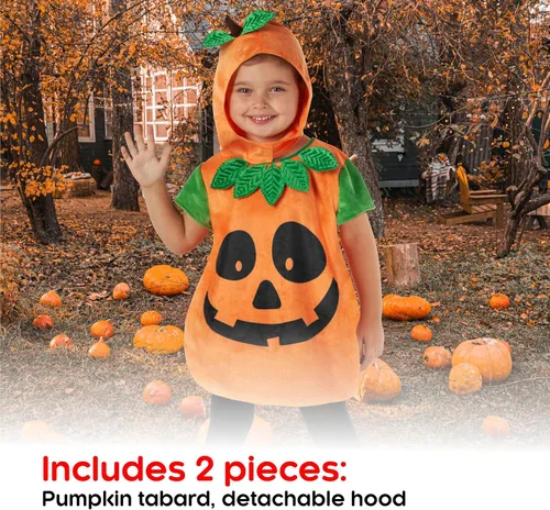 Vista 2 de Morph Disfraz de calabaza para niños pequeños, disfraz de calabaza de Halloween para niños, disfraz de calabaza para niñas y niños, disfraz