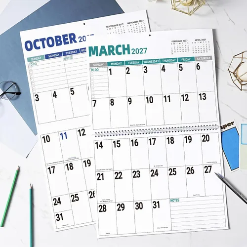 Vista 6 de 2027 Calendar - 2027 Wall Calendar Jan 2027 - Dec 2027, 14.7'' x 23.2'' 2027 Large Wall Calendar, 12 Months Jumbo Large Print 27 Calendar, 14.7'' x