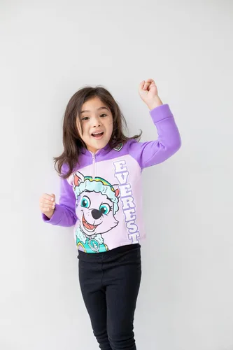 Vista 4 de Paw Patrol Everest Girls Fleece Half Zip Hoodie Toddler to Big Kid