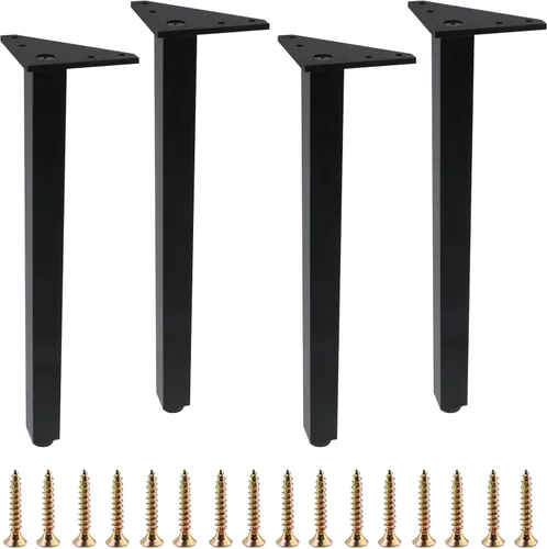 Vista 27 de Geesatis Patas de mesa ajustables resistentes de 10 pulgadas, 4 patas Negro