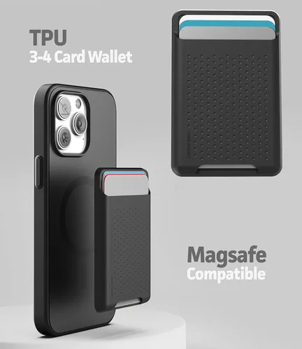 Vista 2 de ENCASED MAG - Juego de billeteras, diseñada para iPhone 15 Pro Max, funda con tarjetero (compatible con MagSafe) - (V2 botones precisos revisados)
