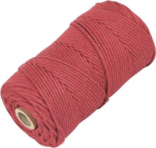 Vista 59 de Cordón de algodón para macramé, hilo torcido de 4 capas, cuerda de algodón natural, suministros perfectos de macramé, para hacer soportes colgantes