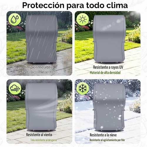 Vista 5 de NEXCOVER Funda para Parrilla de Barbacoa de Servicio Pesado - 30 Pulgadas, Impermeable, Resistente a la Decoloración, Resistente a Rasgaduras