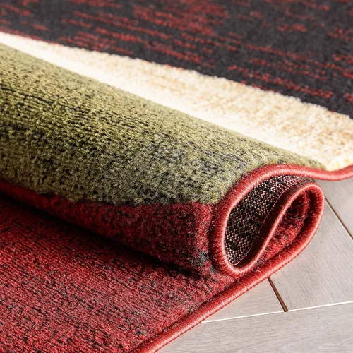 Vista 6 de Well Woven Dulcet Bingo - Alfombra geométrica moderna roja de 5'3" x 7'3" Rojo
