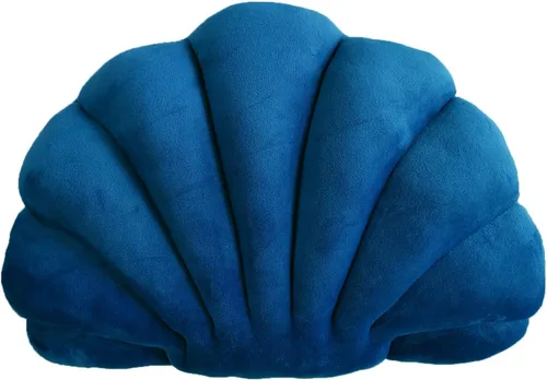 Vista 14 de YRXRUS Almohadas con forma de concha, almohada en forma de concha verde lago, almohada decorativa pequeña y linda con forma de concha marina
