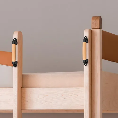 Vista 4 de SELEWARE Manija de madera para puertas correderas, 2 unidades, 9 pulgadas Soportes de plástico negro (paquete de 2)