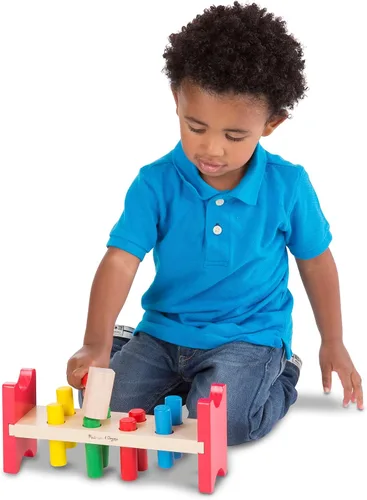Vista 8 de Melissa & Doug Juguete de madera con martillo Pound-A-Peg de lujo certificado FSC