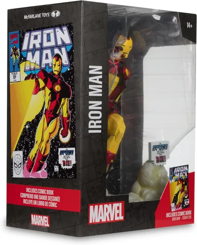 Vista 10 de McFarlane Marvel Iron Man - Juguete coleccionable a escala 1:6 con escena y cómic (Iron Man #256)