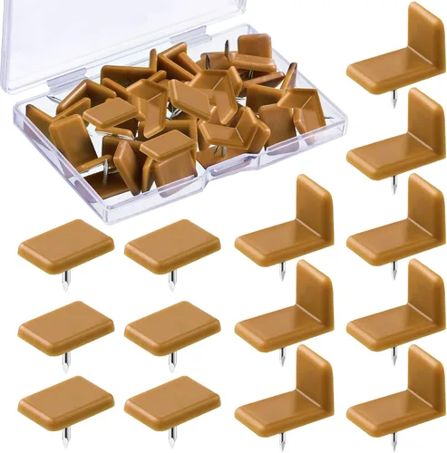Vista 8 de Maitys Tapones de plástico para cajones y toboganes, para reparar cómodas, forma cuadrada y en L (30 piezas)