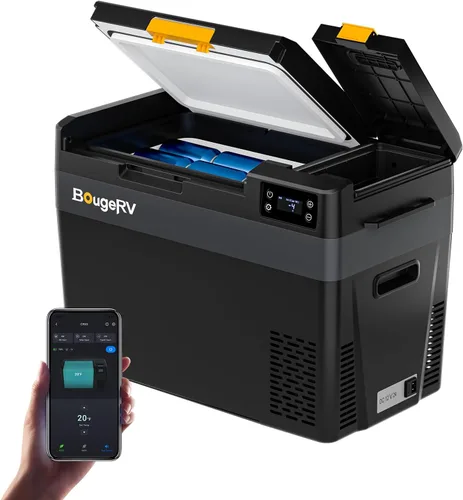Vista 10 de BougeRV Refrigerador portátil de 12 voltios, CRX3 Refrigerador de automóvil de 23 cuartos de galón con control de aplicación, compresor eléctrico