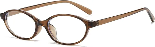 Vista 8 de Lentes ovalados retro para mujeres y hombres, vintage ovalados de los años 90, lentes de luz azul Y2K de cara pequeña, anteojos falsos
