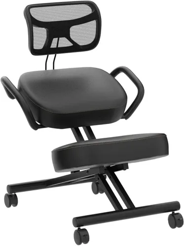 Vista 6 de DRAGONN by VIVO DN-CH-K02B - Silla ergonómica arrodillada con soporte para el respaldo, taburete ajustable para el hogar y la oficina con asiento