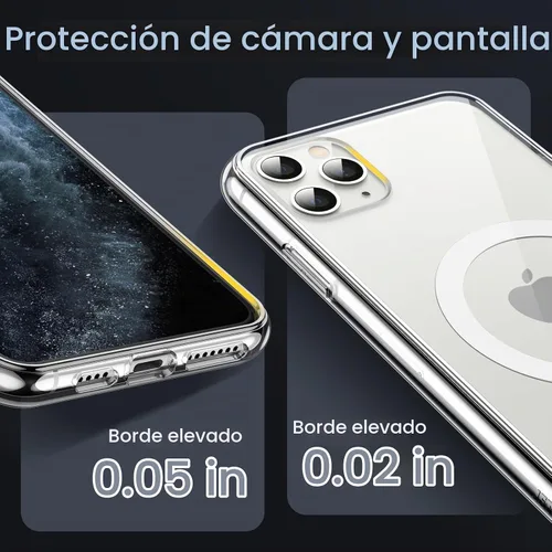 Vista 5 de JETech Funda magnética para iPhone 11 Pro Max, transparente