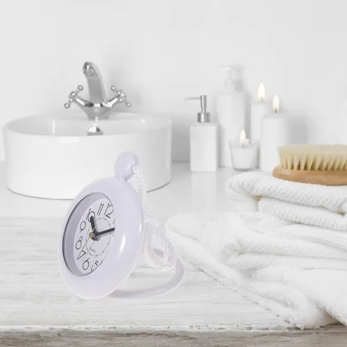 Vista 4 de LIOOBO Reloj de baño de bucle, reloj de baño resistente al agua, digital, resistente al agua, despertador, reloj de pared, reloj de ducha