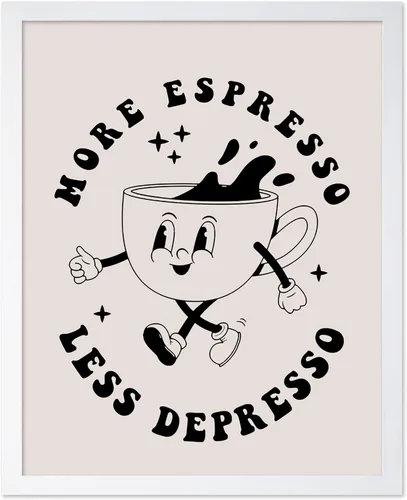 Vista 26 de Poster Master Póster More Espresso Less Depresso – Impresión retro café – Arte de café – Arte moderno – Arte moderno – Arte bohemio chic – Arte