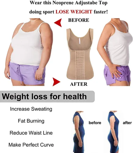 Vista 3 de Entrenador de cintura de acero para mujer con ganchos S-4XL