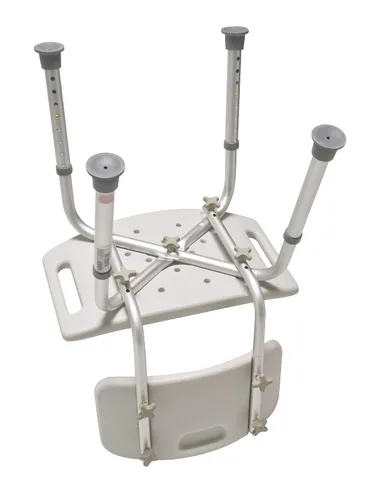 Vista 3 de Lumex Platinum Collection - Silla de ducha y baño con respaldo y ajuste de altura sin herramientas, 7921R-1
