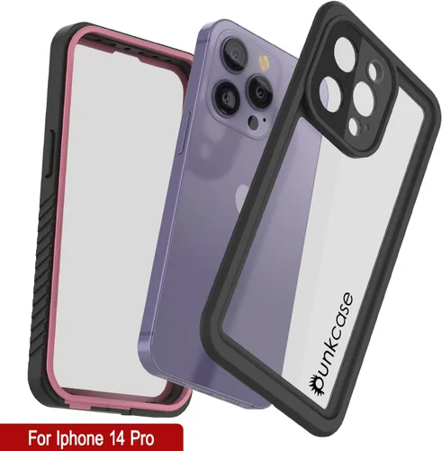 Vista 8 de PunkCase Funda impermeable para iPhone 14 Pro [Extreme Series] [Slim Fit] [a prueba de golpes] [a prueba de nieve] cubierta de armadura