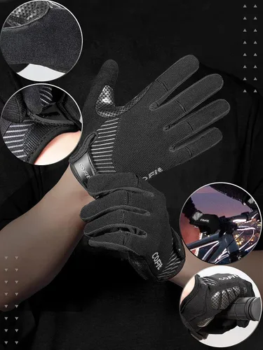 Vista 2 de COFIT Guantes de ciclismo antideslizantes para hombres y mujeres, guantes transpirables para pantalla táctil, guantes de bicicleta de montaña