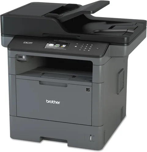 Vista 3 de Brother Impresora láser monocromática, impresora multifunción y copiadora, DCP-L5650DN, conectividad de red flexible, impresión dúplex y copia
