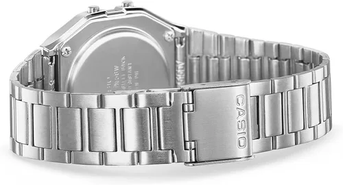 Vista 4 de Casio A158WA Series Unisex Digital Watch Vintage WR 100 SEC Stop Watch Daily Alarm Regular Time Keeping: Hour, Minute, Second, PM, Date