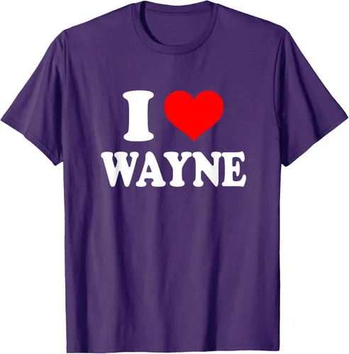 Vista 87 de Wayne - Camiseta I Heart Wayne - I Love Wayne, Negro, S