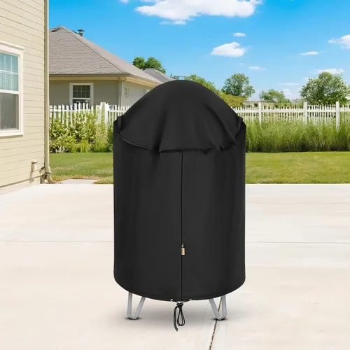Vista 6 de Arcedo Funda redonda para ahumador de 30 pulgadas, cubierta vertical de carbón para ahumador, cubierta de cúpula de parrilla eléctrica