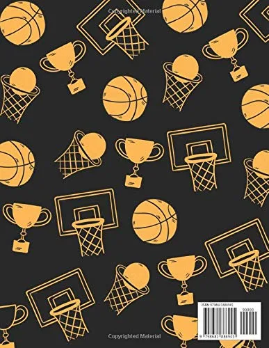 Vista 2 de Composition Notebook Basketball Pattern College Wide Ruled Composition Journal - Great Gift Idea for Teachers, Students, and Basketball Lovers