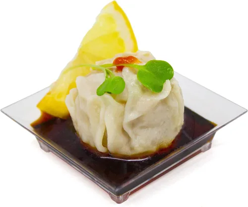 Vista 8 de Paquete de 48 pequeños platos cuadrados de plástico negro mini aperitivos para fiesta, mini bandeja de servir aperitivos pequeños platos de salsa