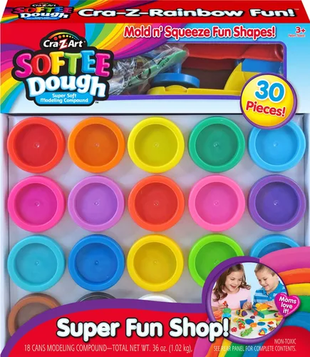Vista 2 de Cra-Z-Art Super Rainbow Softee Masa Juego de Colores (30 Piezas)