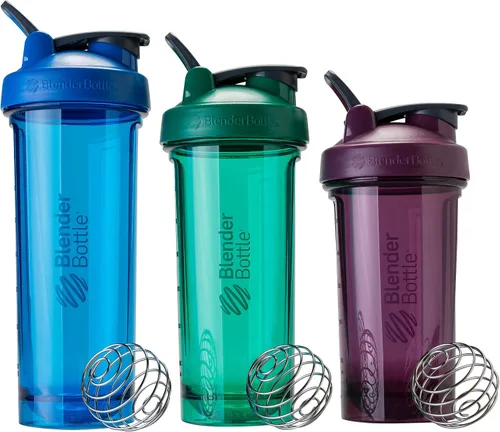 Vista 7 de BlenderBottle - Botella agitadora Pro Series ideal para batidos de proteínas y preentrenamiento, 32 onzas, color negro