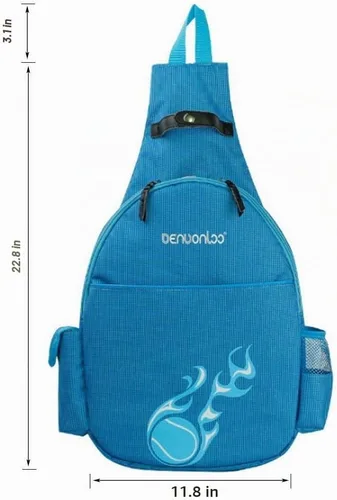 Vista 2 de Klau mochila para raquetas de tenis Azul