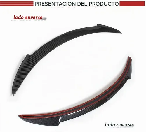 Vista 6 de Alerón de fibra de carbono modelo S para Tesla Model S 2012-2026 Negro brillante