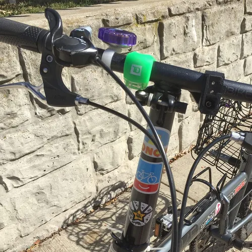 Vista 5 de Mirrycle - Timbre Incredibell Jellibell para bicicleta Azul