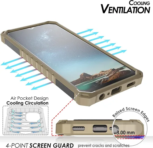 Vista 5 de Tri-Shield - Funda para teléfono con soporte compatible con Samsung Galaxy S22 Ultra grado militar, probado contra caídas, resistente de alto
