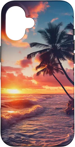 Vista 32 de Palm Tree Sunset Tropical Boho Beach Aesthetic Vacation Case for iPhone 17