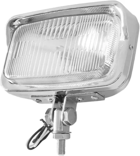 Vista 10 de FATECIM Vintage motocicleta cuadrado faro retro cabeza luz lámpara ámbar lente con visera universal para Harley Cruiser Bobber Chopper Yamaha Honda