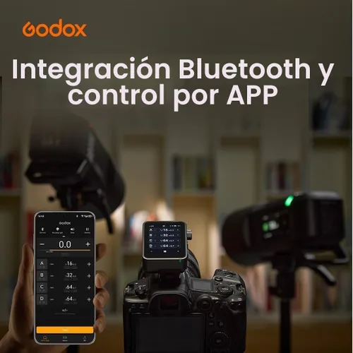 Vista 3 de GODOX X3 PRO X3PRO-C Disparador de flash para cámara Canon, transmisor de pantalla táctil inalámbrico TTL de 2.4G, compatible con control Bluetooth