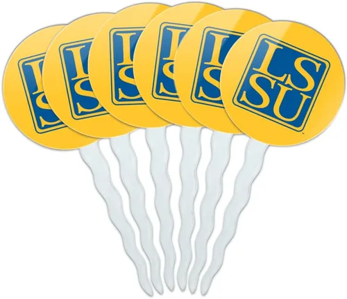 Vista 350 de Abilene Christian - Juego de 6 palillos para cupcakes con logotipo secundario