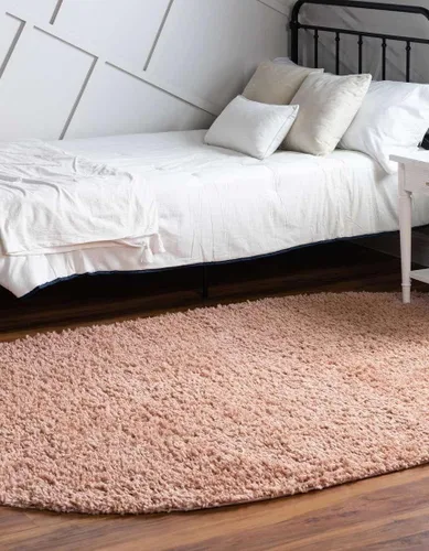 Vista 372 de Unique Loom Colección Davos Shag - Alfombra Lino