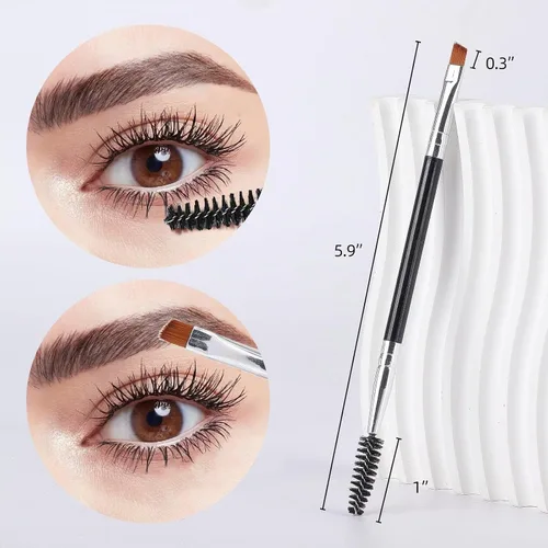 Vista 3 de Paquete de 6 peines para pestañas y cejas, cepillo de rímel de doble punta y herramienta separadora de pestañas para extensiones de pestañas