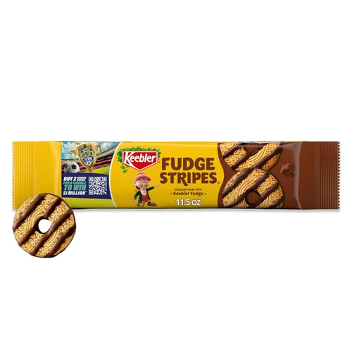 Vista 10 de Keebler Fudge Stripes Original Cookies Tamaño Familiar 17.3 onzas