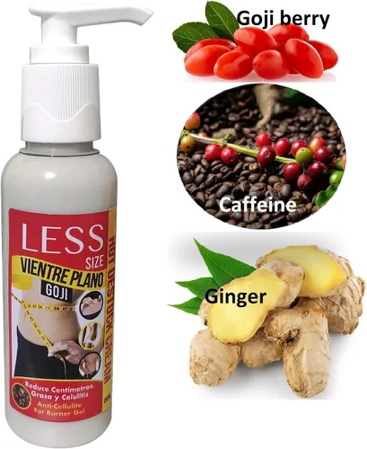 Vista 2 de Less Vientre Plano Gel Reductor 4oz Quema Grasa, Gel Destock Anti Celulitis AHORA CON 100% EXTRACTO DE CAFÉ Arabica